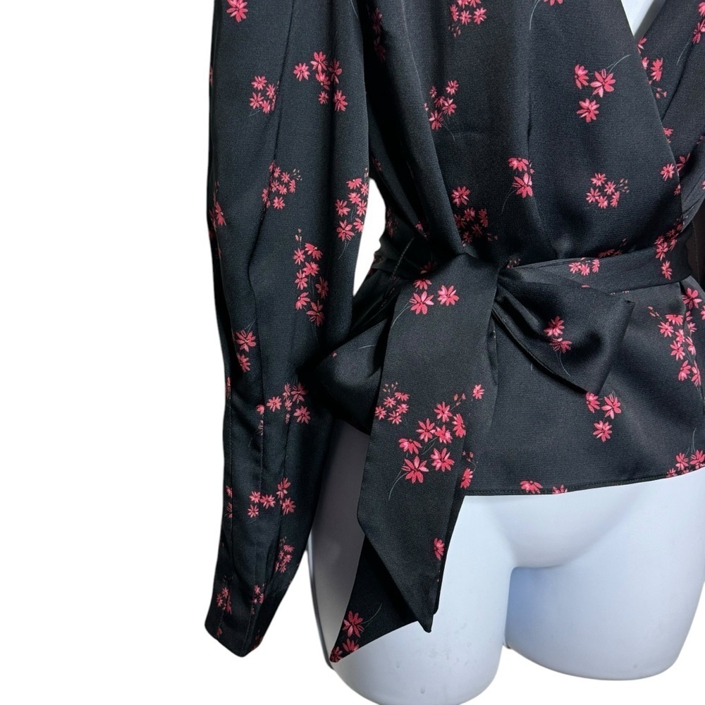 KEEPSAKE The Label Floral Print Wrap Blouse SZ. S - Picture 5 of 14
